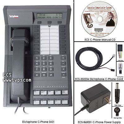 New Dictaphone 0421 C-Phone Digital Dictation Station