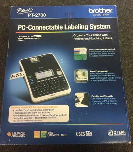 Brother PT-2730 PC-Connectable &#034;Simply Professional&#034; Thermal Labeling System NEW