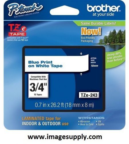 Brother p-touch tz-243 tape tz243 / ptouch tape tze243 tze-243 *genuine brother* for sale