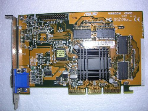 ASUS NVidia V3800M 32MB Rev.1.02 AGP  Video Card 38SP2 Chip Video card Computer