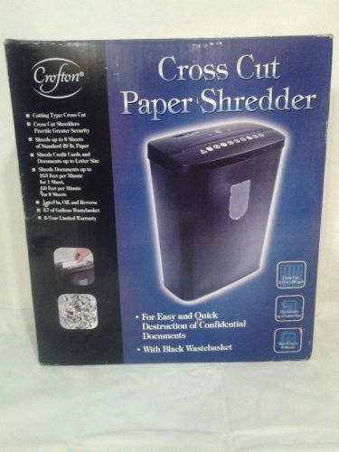 Crofton cross cut paper shredder 8 sheet
