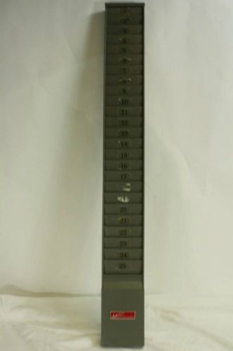 #2799 Vintage Genuine LATHEM Heavy Duty CardTime Time Clock 25 Slot Card Holder