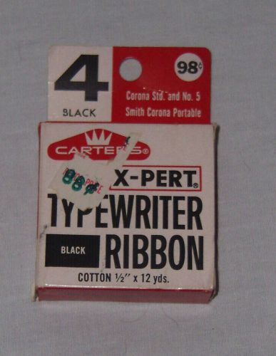 Carters Xpert Typewriter Ribbon #4 Black Corona Std #5 Smith Corona Portable NEW