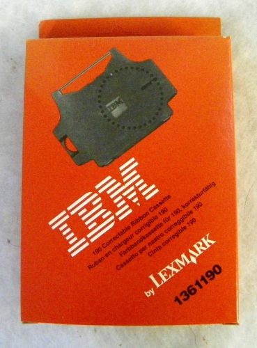 Two IBM 190 Typewriter Correctable Ribbon Cassette by Lexmark BLACK 1361190