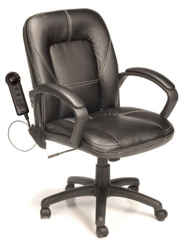 Mid-Back Office Chair with 3 Motor Massage Comfort Vibrating Relaxing Furniture