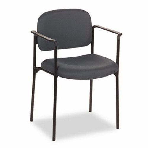 Basyx VL616 Stacking Guest Chair with Arms, Charcoal Gray (BSXVL616VA19)