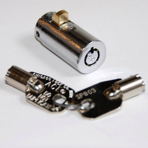 Compx chicago c425519rl cylinder vending lock w/ 2 keys for sale
