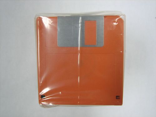 3.5&#034; HD 1.44MB ORANGE Diskette, Duplication Grade, Disk White Label 100 pcs/Case