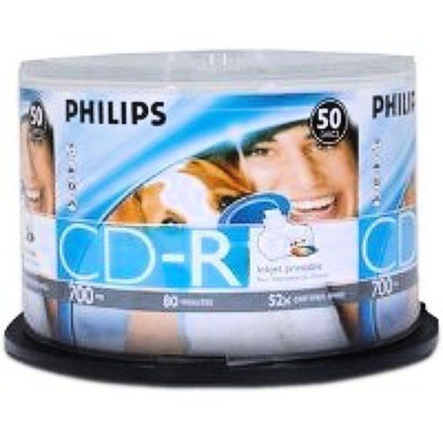 Philips consumer electronics philips 50pk printable 52x cdr for sale