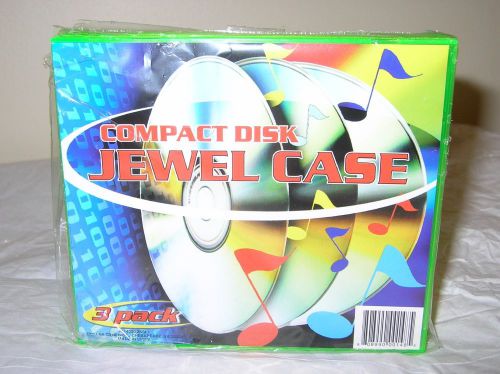 3 pack Compact Disk Jewel Case – Green - NIP