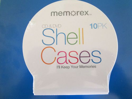 10 PK Shell Cases CD &amp; DVD Memorex 34707 98137