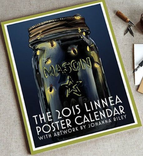 Linnea 2015 poster 11&#034;x14&#034; wall calendar  - artwork by johanna riley for sale