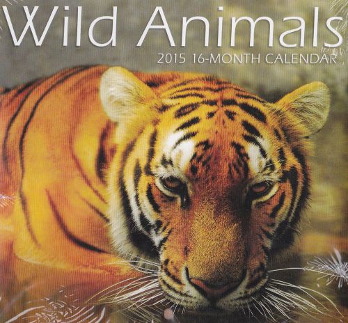 2015 WILD ANIMALS Mini Desk Calendar NEW Tigers Pandas Zebras Penguins Lion