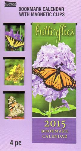 Butterflies  - 2015 Bookmark Calendar with Magnetic Clips 2015