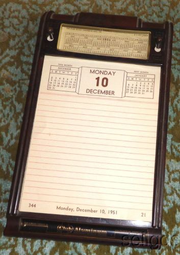 Vintage Bakelite Early Plastic 1951 Desk Calendar Base Holder Ever Ready Brand