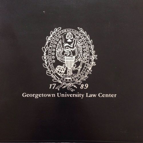 Georgetown University Law Center Black Leed&#039;s Writing Professional PadFolio