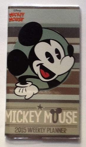 Mickey Mouse 2015 WEEKLY PLANNER Pocket Purse Size Appointments Calendar BLUE