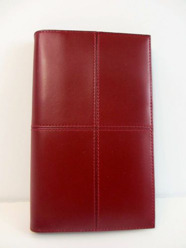 Filofax Slimline CLASSIC ~ Dark Red Leather Organizer ~ HTF ~2015 Calendar ~ 7X5