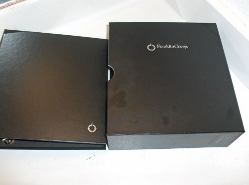 One Franklin Covey Storage Binder and One Matching Sleeve Black Classic Size