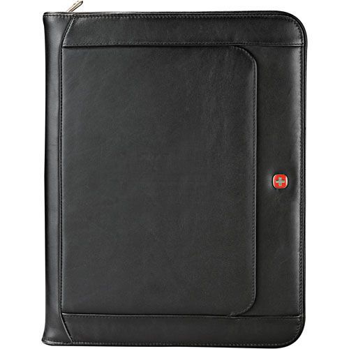 Wenger - executive business leather zippered padfolio for sale