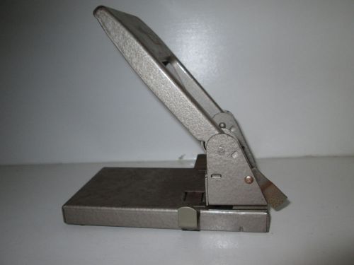 Vintage BATES 2 Hole Punch Perforator Industrial Gray Model #2 USA