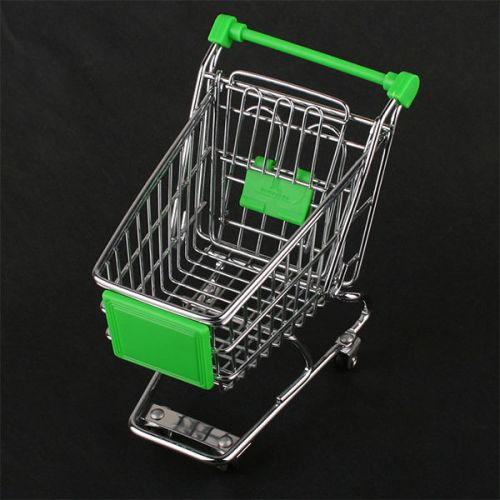 Mini shopping trolley desk stationery cart organizer for sale