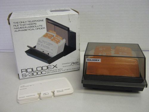 Rolodex Black Petite Card File Covered S300C 2 1/4 x 4