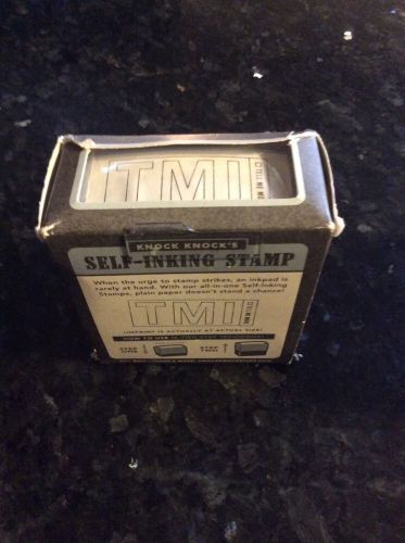 Knock Knock TMI Self-Inking Stamp 1 Count Great Gag Gift/Boss Gift/Office Friend