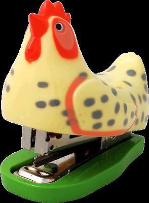 Yellow chicken shaped mini stapler for sale