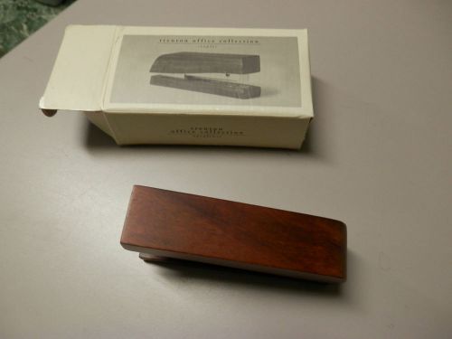 TRENTON OFFICE COLLECTION BROWN WOOD STAPLER with BOX