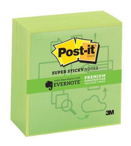 Post-it Evernote Super Sticky Notes - Removable, Recyclable - 3&#034; X (6544ssleev)