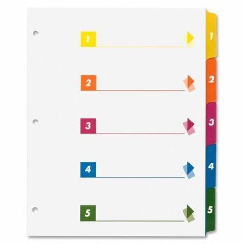 Sparco Index Dividers W/Table Of Contents,1-5, 5 Tab, 24/ST,Multi (SPR21908)