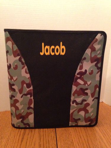 VGC 3 Ring Zip Up Kid&#039;s Binder with the name Jacob from Lillian Vernon