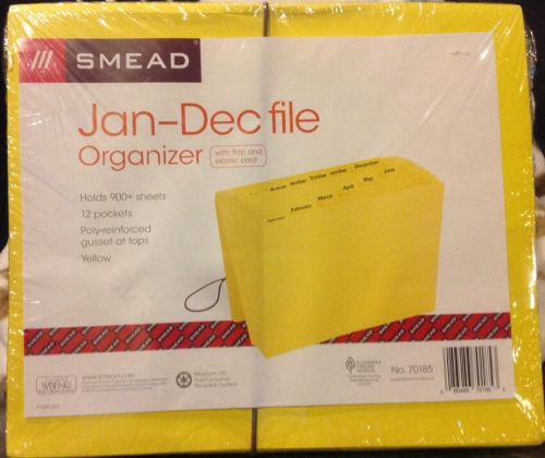 Smead Jan-Dec Yellow File organizer, 12 Pocket 70185