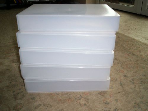 A4  Plastic storage boxes x5