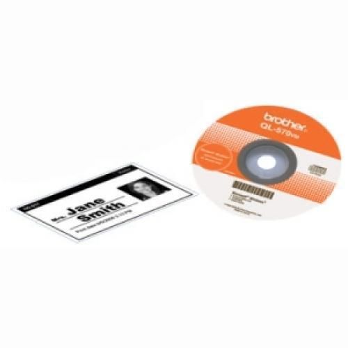 Brother ql-kit100 label printer kit w/3 label rolls cd storage case for sale