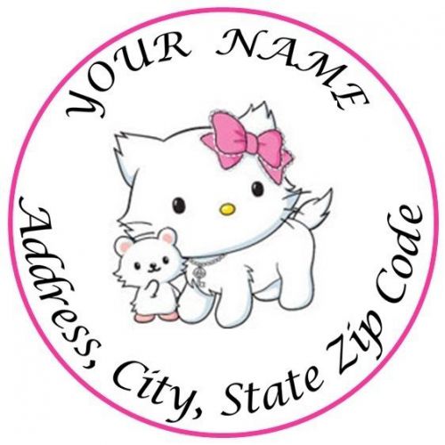 30 square stickers envelope seals favor tags kitten buy 3 get 1 free (cr3) for sale