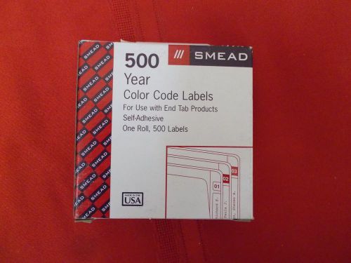 Box of 500 Smead Year Color Code Labels