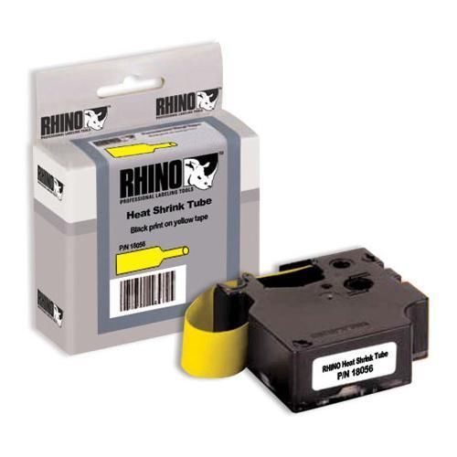 Dymo rhino 1/2&#034; heat shrink tubes, 5&#039; roll, yellow #18056 for sale