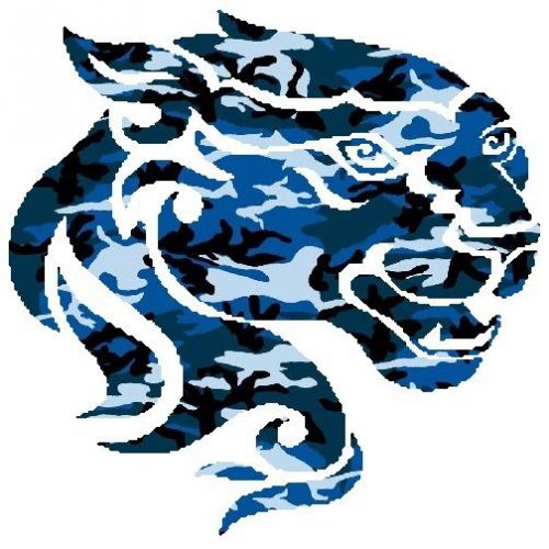30 Custom Blue Camo Panther Personalized Address Labels