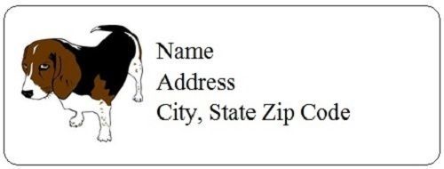 30 Personalized Cute Dog Return Address Labels Gift Favor Tags (dd9)