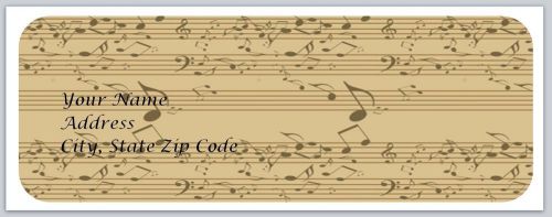 30 Music Notes Personalized Return Address Labels Buy 3 get 1 free (bo136)