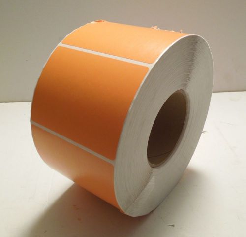 4 x 3&#034; Orange Industrial Thermal Transfer Labels S-5956Y