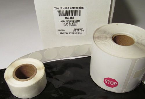 1000 EXPIRING VISITOR/SECURITY BADGES 4&#034;x 2-1/4&#034; THERMAL PRINTER ROLLS DYMO COMP