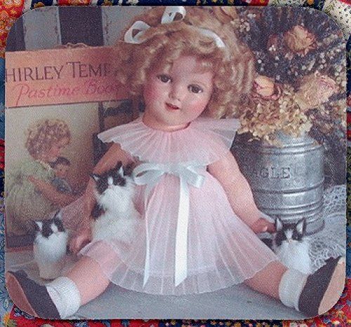 SHIRLEY TEMPLE DOLL Heavy Rubber Backed Mousepad #0594