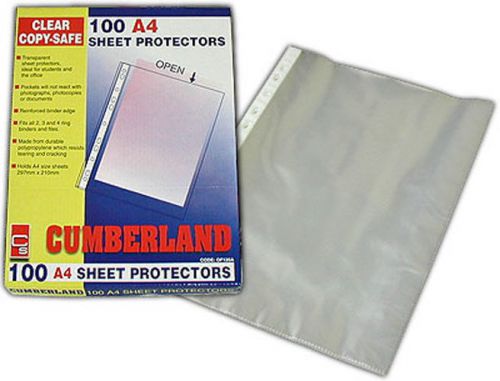 Cumberland A4 Sheet Protectors - Box 100