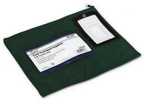 2 - PM Company Flat Transit Sacks - 14&#034; x 11&#034;, Dark Green-NEW-NR