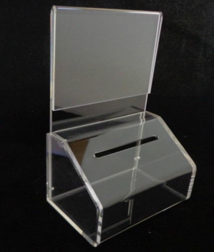 suggestion promotional coin box acrylic 5 x 7