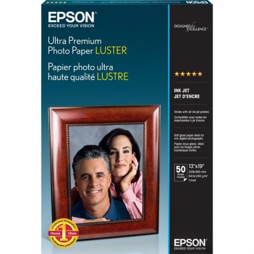 Epson - accessories s041407 50 sheet 13 x 19 premium luster for sale