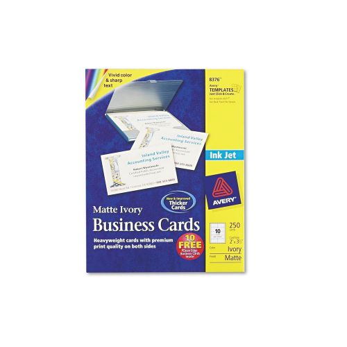 Avery 8376 Business Cards Inkjet Printers,Ivory Color,1 side Printable,400 Cards